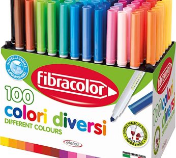 Fibracolor Colouring Pens Colori Conic Tip Fibre Super Washable – Box of 100