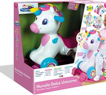 Clementoni – Baby – Nuvola Dolce Unicorno – Centro Attività Dondolo Cavalcabile per Bambini 1+ Anni, 17242