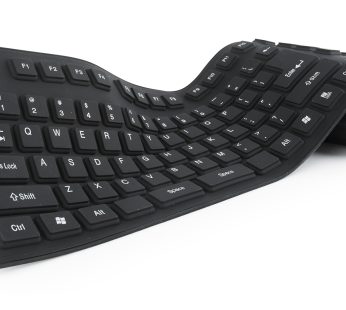 Flexible keyboard, USB, OTG adapter, black color