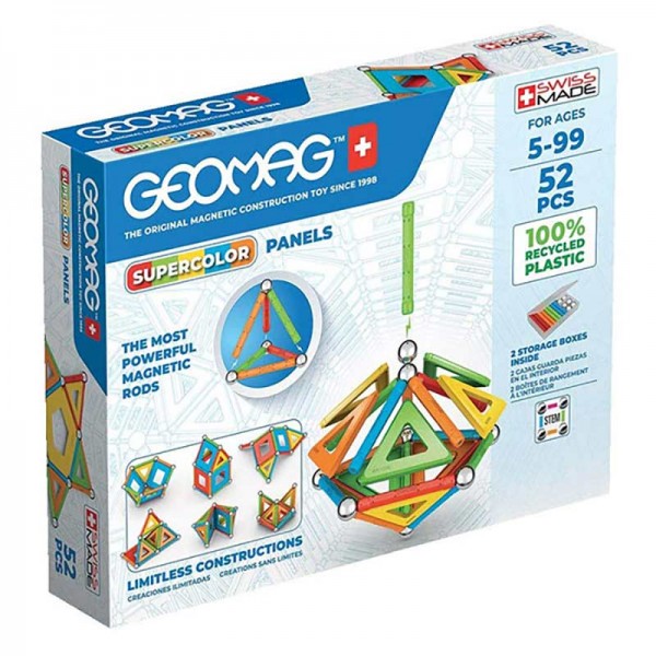 Geomag Supercolor Panels 52pc Magnetic Building Set