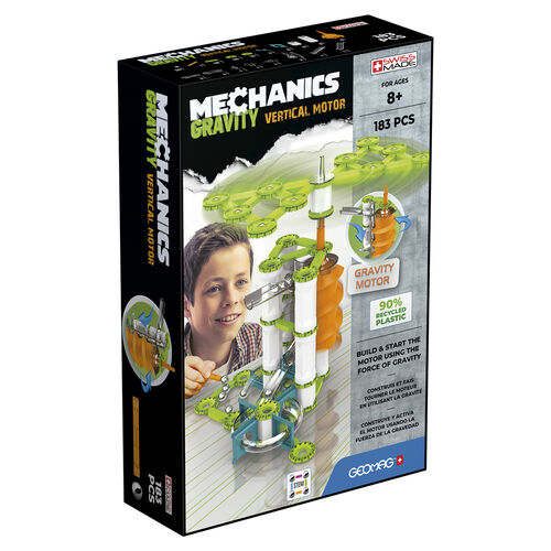 Geomag Mechanics Gravity Vertical Motor Recycled, 183 Pieces